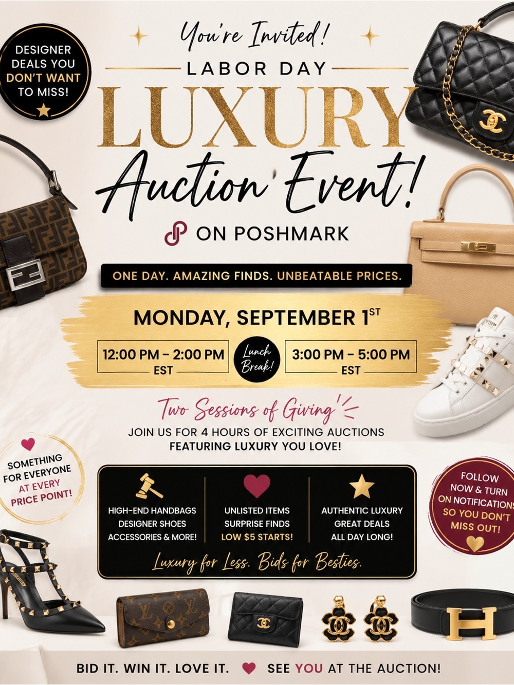 🌟$10 Start Designer Items for Posh Live 🌟